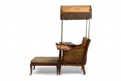English Regency Style Canopy Library Arm Chair - 4626324