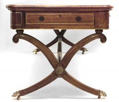 English Regency Style Mahogany Library Writing Desk - 4625882