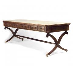 English Regency Style Mahogany Library Writing Desk - 4627849