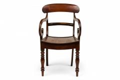 English Regency Style Mahogany Scroll Armchair - 4170400