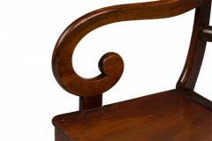 English Regency Style Mahogany Scroll Armchair - 4170405