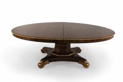 English Regency Style Mahogany and Giltwood Round Center Table - 2798002