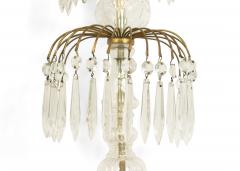 English Regency Style Monumental Crystal and Brass Tiered Wall Sconce - 1398739