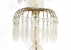 English Regency Style Monumental Crystal and Brass Tiered Wall Sconce - 4640002