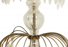 English Regency Style Monumental Crystal and Brass Tiered Wall Sconce - 4640003