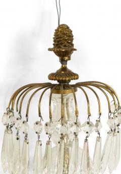 English Regency Style Monumental Crystal and Brass Tiered Wall Sconce - 4640007
