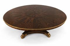 English Regency Style Rosewood and Giltwood Round Dining Table - 4626417