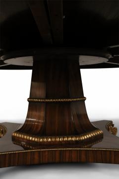 English Regency Style Rosewood and Giltwood Round Dining Table - 4626421