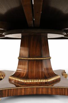 English Regency Style Rosewood and Giltwood Round Dining Table - 4626422