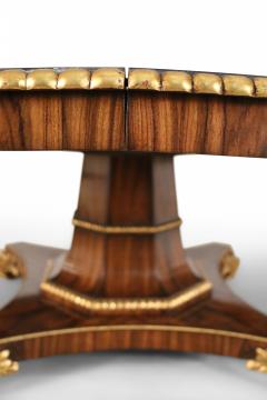 English Regency Style Rosewood and Giltwood Round Dining Table - 4626423