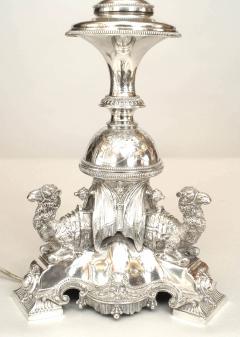 English Regency Style Silver plate Table Lamps - 922687