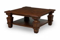 English Regency Style Square Oak Low Coffee Table - 4169025