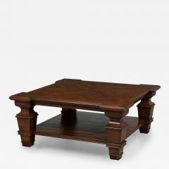 English Regency Style Square Oak Low Coffee Table - 4178339