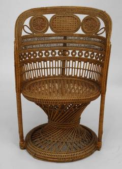 English Regency Style Wicker Armchair - 574118