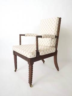 English Regency Walnut Bobbin Armchair circa 1825 - 4011842