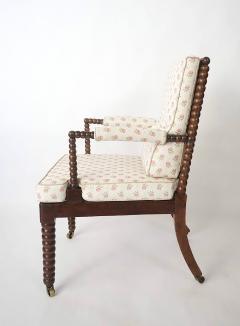 English Regency Walnut Bobbin Armchair circa 1825 - 4011843