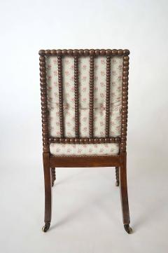 English Regency Walnut Bobbin Armchair circa 1825 - 4011844