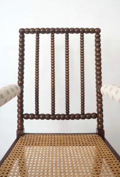 English Regency Walnut Bobbin Armchair circa 1825 - 4011847