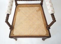 English Regency Walnut Bobbin Armchair circa 1825 - 4011848