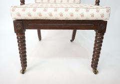 English Regency Walnut Bobbin Armchair circa 1825 - 4011850