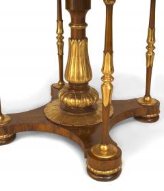 English Regency Walnut and Gilt Center Table - 1424594