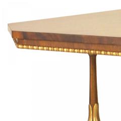 English Regency Walnut and Gilt Center Table - 4628649