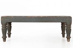 English Regency William IV Teal Painted Marble Top Low Coffee Table ca 1840 - 4502292