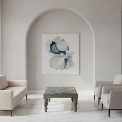 English Regency William IV Teal Painted Marble Top Low Coffee Table ca 1840 - 4502293