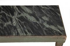 English Regency William IV Teal Painted Marble Top Low Coffee Table ca 1840 - 4502298