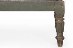 English Regency William IV Teal Painted Marble Top Low Coffee Table ca 1840 - 4502302