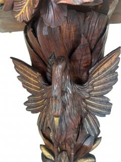 English Regency console with a carved bird floral base over a shaped top - 4635542