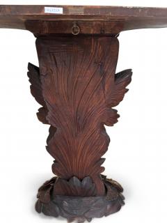 English Regency console with a carved bird floral base over a shaped top - 4635545