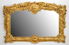 English Regency style 19th Cent gilt horizontal wall mirror with palm design - 4628771