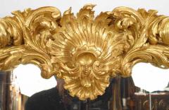 English Regency style 19th Cent gilt horizontal wall mirror with palm design - 4628772