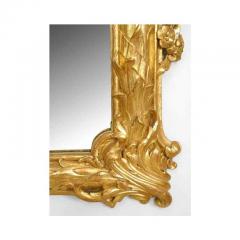 English Regency style 19th Cent gilt horizontal wall mirror with palm design - 4628774