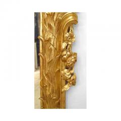 English Regency style 19th Cent gilt horizontal wall mirror with palm design - 4628775