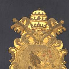 English Renaissance Framed Gold Crest Embroidery - 4517620