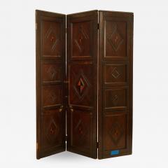 English Renaissance Oak 3 Fold Screen - 1393934