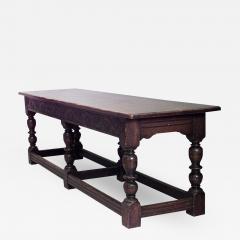 English Renaissance Style Large Oak Console Table - 1430552