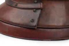 English Renaissance Style Novelty Brown Leather Knights Helmet Table Lamp - 4671512