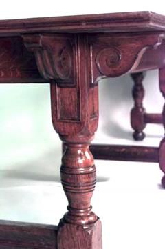English Renaissance Style Oak Refectory Table - 1429706