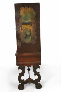 English Renaissance Style Painted Mahogany and Iron Highboy Cabinet - 2798728
