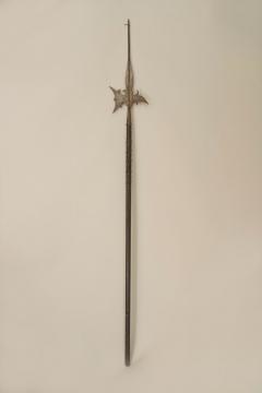 English Renaissance Style Wood and Iron Halberd - 4517434
