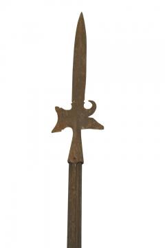 English Renaissance Style Wood and Iron Halberd - 4517443