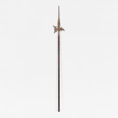 English Renaissance Style Wood and Iron Halberd - 4690167