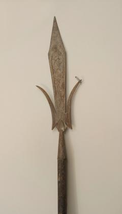 English Renaissance Style Wood and Iron Spear - 4664960