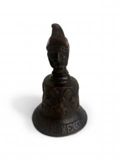 English Renaissance bornze town crier bell with cavalier head - 4671308