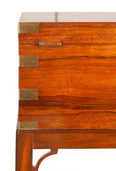 English Rosewood And Brass Humidor On Stand - 4137914