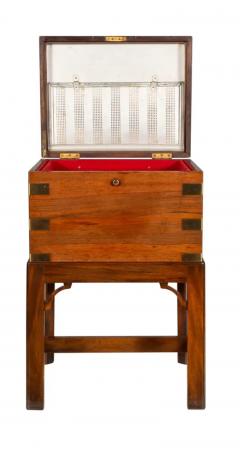 English Rosewood And Brass Humidor On Stand - 4137922