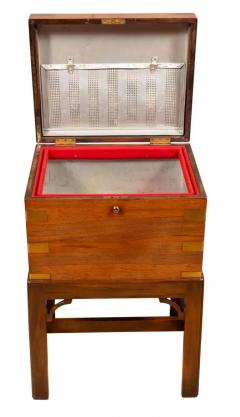 English Rosewood And Brass Humidor On Stand - 4137924